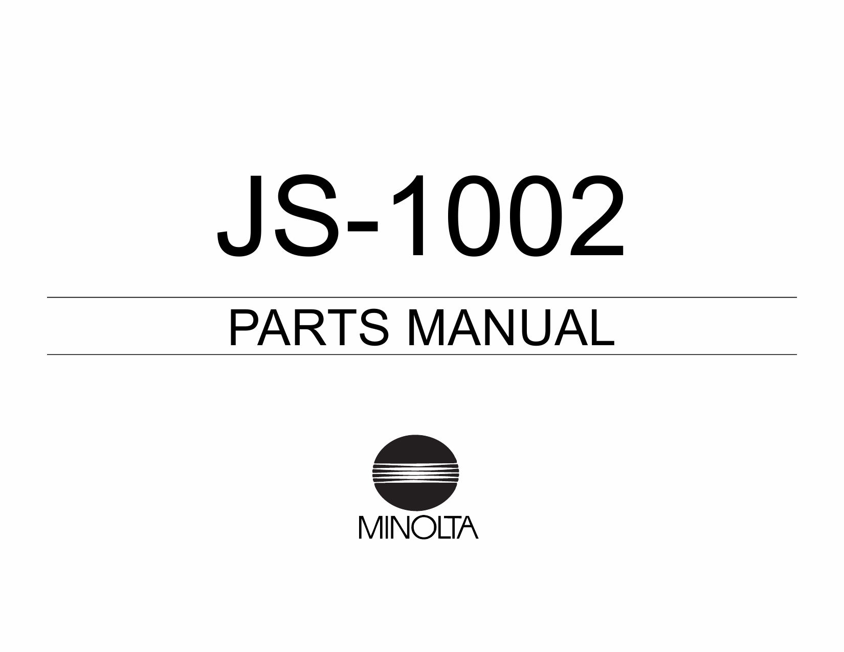 Konica-Minolta Options JS-1002 Parts Manual-1